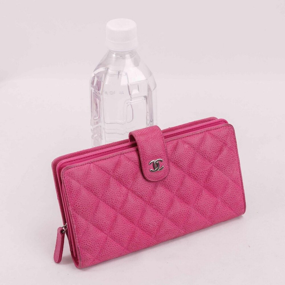 Authentic Chanel Matelasse Pink Caviar Wallet - Picture 2 of 16